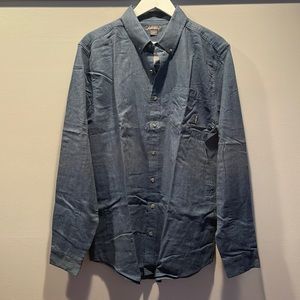 Tall Large Eddie Bauer Field Flannel Denim Blue